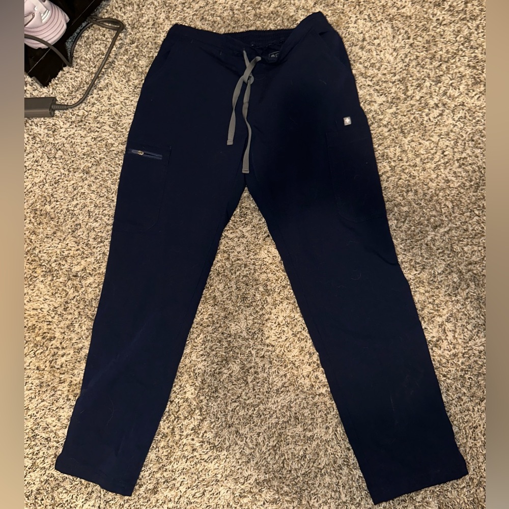 Figs Navy Straight Leg Scrub Pants - Small Petite